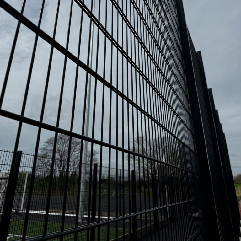 Commercial security fencing installation Security fencing installation on a commercial construction site